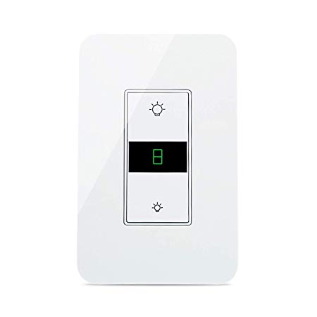 Smart Dimmer Switch, Aicliv Dimmer Wi-Fi Light Switch for Dimmable LED and Incandescent Bulbs, Compatible with Alexa and Google Home, Dim Lighting from Anywhere [Single-Pole, Neutral Wire Required]
