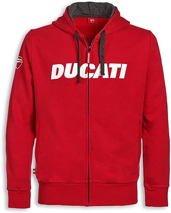 Ducati Ducatiana Zip-Up Hooded Sweatshirt Red