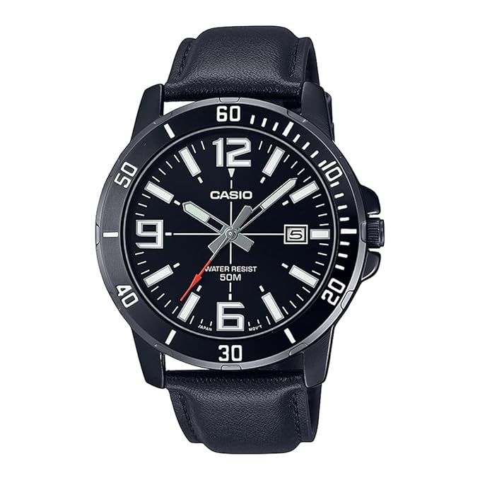 Casio Analog Black Dial Men's Watch-MTP-VD01BL-1BVUDF