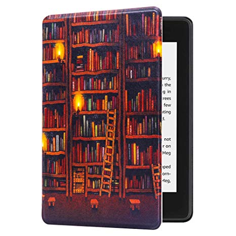 Huasiru Water-Safe Case for All-New Kindle Paperwhite (10th Generation-2018 Only - Will Not fit Prior Generation Kindle Devices), Library New