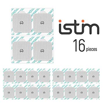 iStim Super Soft 2"x2" TENS Unit Electrodes for TENS Massage EMS - 100% Japanese Gel (2"x2" - 16 pcs(Snap))
