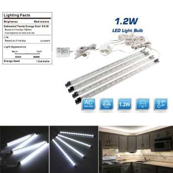 Efrank Set of 4 LED Light Bar-Under Kitchen Cabinet Led Lamp White Energy Saving LED Strip Kit(White)