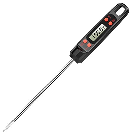 Meat Thermometer, TOPELEK Digital Meat Thermometer Kitchen Cooking Thermometer W/5.5'' Long Probe, Hanging Hole for Kitchen BBQ Grill Smoker Meat Cooking Fry Food