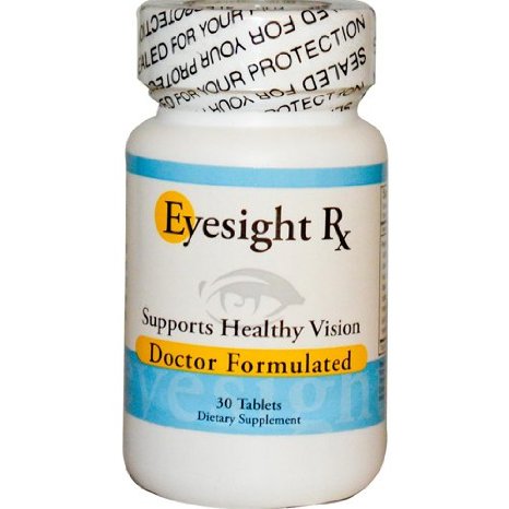 Eyesight Rx - An All Natural Herbal Eye Supplement for Eyesight Improvement and Vision Support and w/ Lutein, Zeaxanthin, Eyebright, Bilberry, Mucuna, and Beta Cerotene - 30 Vitamin Tablets - Developed by Dr. Ray Sahelian, M.D.