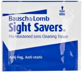 Bausch & Lomb 8574GM Sight Savers Premoistened Lens Cleaning Tissues (Box of 100)