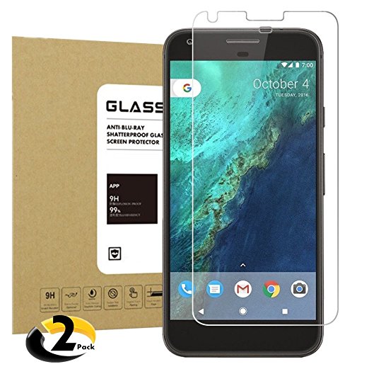Google Pixel [5.0"] Tempered Glass (2-Pack) Screen Protector,Acoverbest Ultra Thin Protective Glass((No Full Screen Coverage))