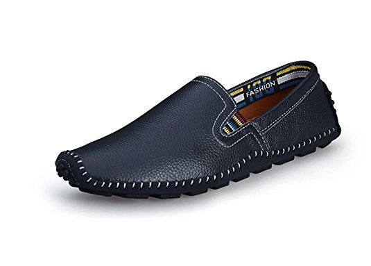 Noblespirit Men's Driving Shoes Leather Fashion Slipper Casual Slip On Loafers Shoes In Summer