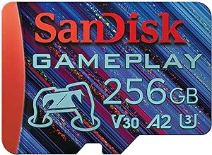 SanDisk 256GB GamePlay microSD Memory Card for Mobile Gaming - Up to 190MB/s, for Handheld Console Gaming - SDSQXAV-256G-GN6XN