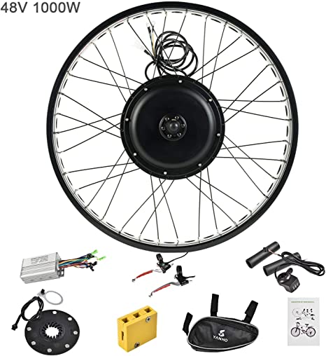 Murtisol Electric E-Bike Motor Kit 26'' Fat Tire Front Wheel 48V 1000W Bicycle Motor Conversion Kit…
