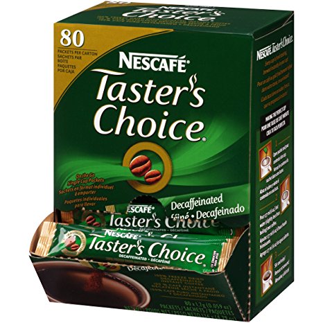 Nescafe Coffee, Taster's Choice Decaf Stick Pack, 4.79 Ounce Package, 80 Count
