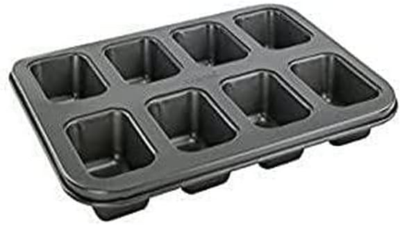 Winco HLF-8MN, 8-Cup Mini Loaf Pan, Non-Stick Carbon Steel Bread Baking Pan