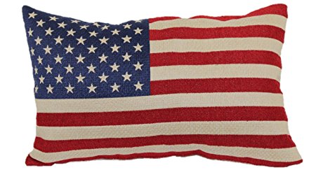 Brentwood Originals 8377 American Flag Tapestry Toss Pillow, 13-Inch