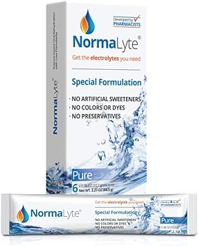 NormaLyte Oral Rehydration Salts, Pure, 6 Pk (Yields 500mL per pack)
