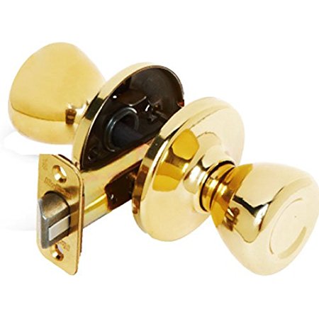 Kwikset Tylo Hall/Closet Knob in Polished Brass