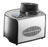 Gourmia GSI200 Stainless Steel 16 Qt SleekServe Automatic Ice Cream Maker - Gelato Sorbet and Frozen Yogurt Machine - Built-in Compressor and LCD Digital Display