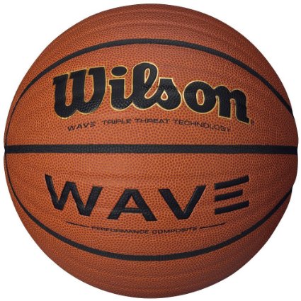 Wilson NCAA Wave Microfiber Composite Basketball, Orange