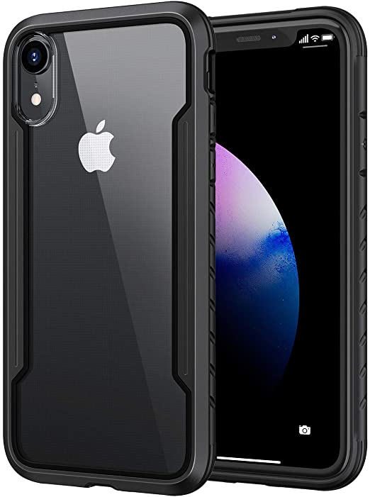 Lonlif Designed for iPhone XR Case with TPU Protective Case, Edge Shockproof Protection for iPhone XR 6.1 inch (Black)