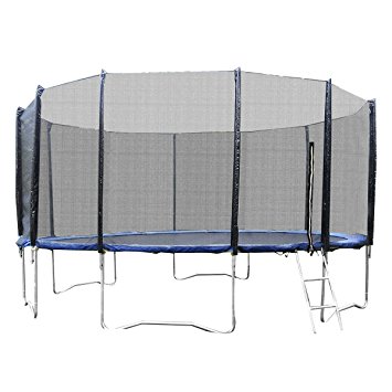 Giantex Trampoline Combo Bounce Jump Safety Enclosure Net W/spring Pad Round