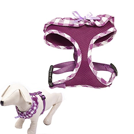 Checkered Frills Fashion Puppy Harness for Pets Dog & Cat