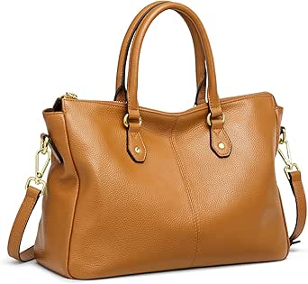 Kattee Soft Genuine Leather Tote Bags for Women, Shoulder Satchel Purses and Handbags