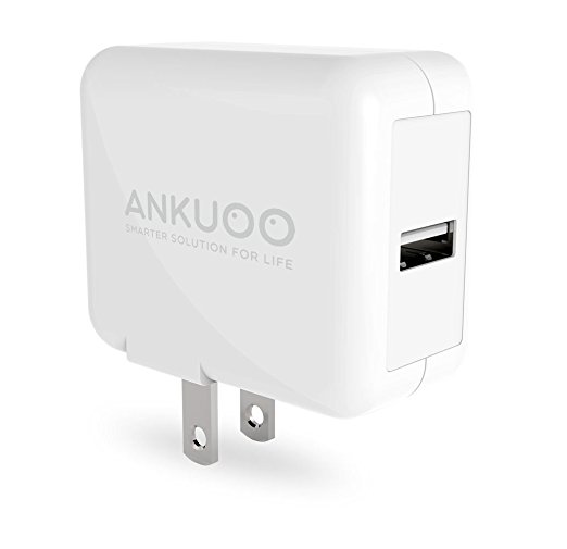 [Qualcomm Certified] Ankuoo Quick Charge 2.0 18W USB Wall Charger Fast Charger