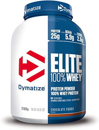 Dymatize Nutrition Elite 100% Whey Protein, Chocolate Fudge, 2100 g