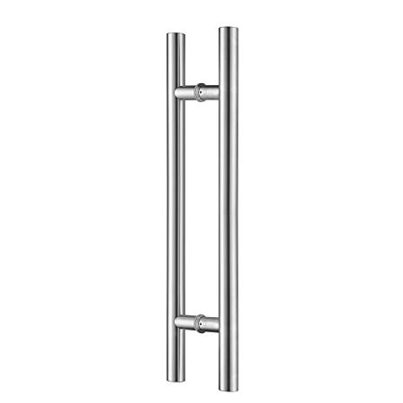 TOGU TG-6012 60 inches Solid Standoffs Heavy-duty Commercial Grade-304 Stainless Steel Push Pull Door Handle/Barn Door Pull Handle/Glass Pulls, Full Brushed Stainless Steel Finish