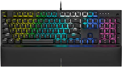 Corsair K60 RGB Pro SE Mechanical Gaming Keyboard - CHERRY Mechanical Keyswitches - Durable AluminumFrame - Customizable Per-Key RGB Backlighting - PBT Double-Shot Keycaps - Detachable Palm Rest