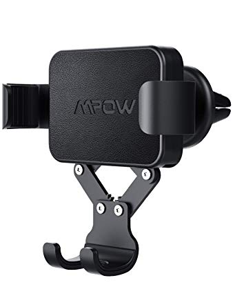 Mpow Gravity Auto-Clamping Car Mount, Case Friendly Holder, Auto-Lock and Auto-Release, for iPhone Xs/XR/X/8 Plus/7 Plus/6 Plus, Samsung S10/S8 /S8/Note 9/8, Google Nexus, Motorola and More