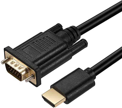 Riipoo HDMI to VGA Cable, Gold-Plated HDMI to VGA Adapter with IC Chipset for Computer, Monitor, Projector, HDTV, Xbox, Desktop, Laptop, PC, 6.6 Feet
