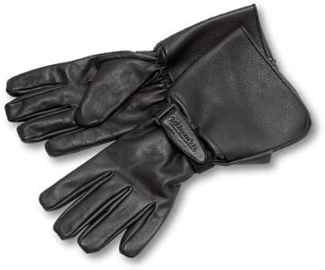 Milwaukee Motorcycle Clothing Company Men's Leather Gauntlet Riding Gloves (Black, Small)