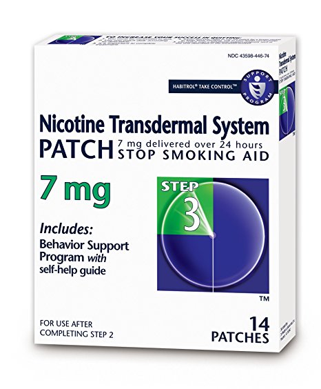 Habitrol Nicotine Transdermal System Stop Smoking Aid, Step 3 (7 mg), 14 Patches