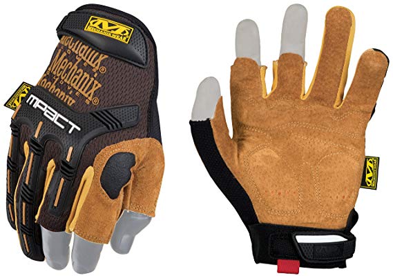 Mechanix Wear - Leather M-Pact Framer Gloves (Medium, Black/Brown)