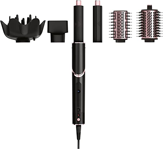 Shark FlexStyle Air Styler & Hair Dryer [HD440UK] 5 Attachments, Storage Case, No Heat Damage, Black/Rose Gold