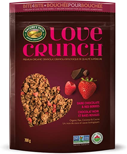 Love Crunch Organic Dark Chocolate & Red Berries Granola 700g Pouch