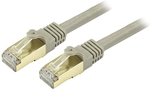 StarTech.com 2ft CAT6a Ethernet Cable - 10 Gigabit Shielded Snagless RJ45 100W PoE Patch Cord - 10GbE STP Network Cable w/Strain Relief - Gray Fluke Tested/Wiring is UL Certified/TIA (C6ASPAT2GR)