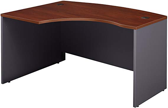 Bush Business Furniture Series C Collection 60W x 43D Left Hand L-Bow Desk Shell in Hansen Cherry