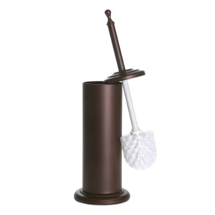 Home Intuition Bronze Toilet Brush With Holder and Drip Cup