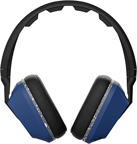 Skullcandy Crusher Headphones with Built-in Amplifier and Mic, Black Blue and Gray