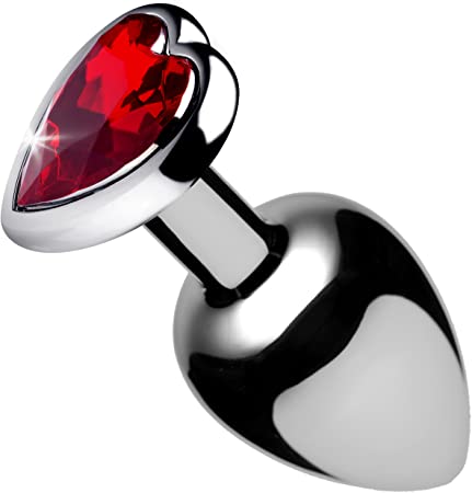 Lynx Aluminum Alloy Red Heart Anal Plug - Smaller