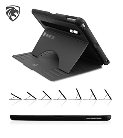 ZUGU CASE - 2017 iPad 5 (9.7 inch) & iPad Air 1 Prodigy X Case - Very Protective But Thin   Convenient Magnetic Stand   Sleep / Wake Cover (Black) (blk)