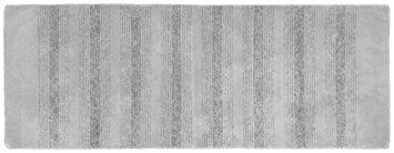 Garland Rug Essence Runner Nylon Washable Rug, 22-Inch by 60-Inch, Platinum Gray