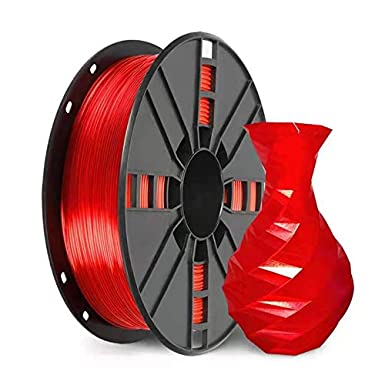 PETG Filament 1.75mm, NOVAMAKER Clear Red PETG 3D Printer Filament, 1kg Spool(2.2lbs), Dimensional Accuracy  /- 0.02mm, Fit Most FDM Printer