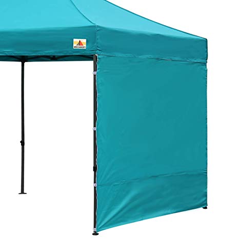 ABCCANOPY 15 Colors 10' Sun Wall for 10'x 10' Straight Leg pop up Canopy Tent, 10' Sidewall kit (1 Panel) with Truss Straps (Turquoise-1)