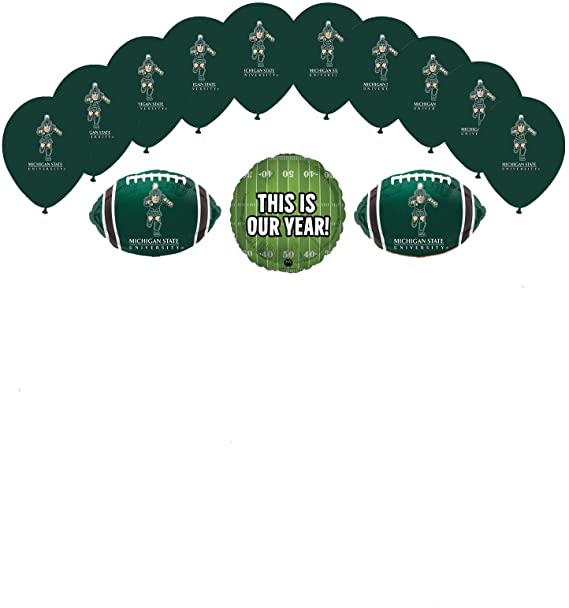 Mayflower Products Michigan State Spartans Football Tailgating Party Supplies Balloon Bouquet Decorations