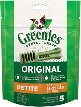 Greenies Original Petite Natural Dental Dog Treats (15 - 25 lb. dogs)