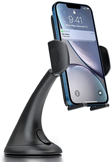 Phone Holder Car, Car Cell Phone Holder for ​Windshield Dashboard, 360° Rotate Car Mount Phone Holder Fit Most Smartphone Compatible with iPhone 13 Pro Max/13/12/11 Samsung