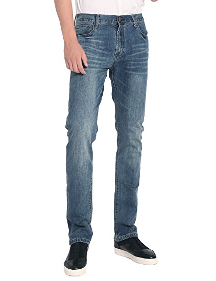 Eaglide Men's Relaxed Fit Jeans，Regular Fit Comfort Straight Leg Five Pocket Fashionable Jeans