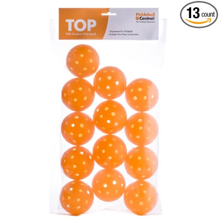 TOP ball (The Outdoor Pickleball), Baker's Dozen (13 balls) ORANGE