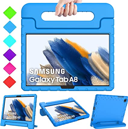 BMOUO Kids Case for Samsung Galaxy Tab A8 10.5 2022, Galaxy Tab A8 Case for Kids, Shockproof Convertible Handle Stand Kids Case for Samsung Galaxy Tab A8 10.5 inch Tablet 2022 (SM-X200/X205/X207),Blue